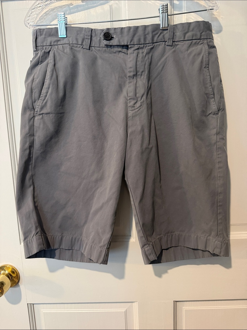 Brooks Brothers Gray Flat-Front Men's Bermuda Shorts